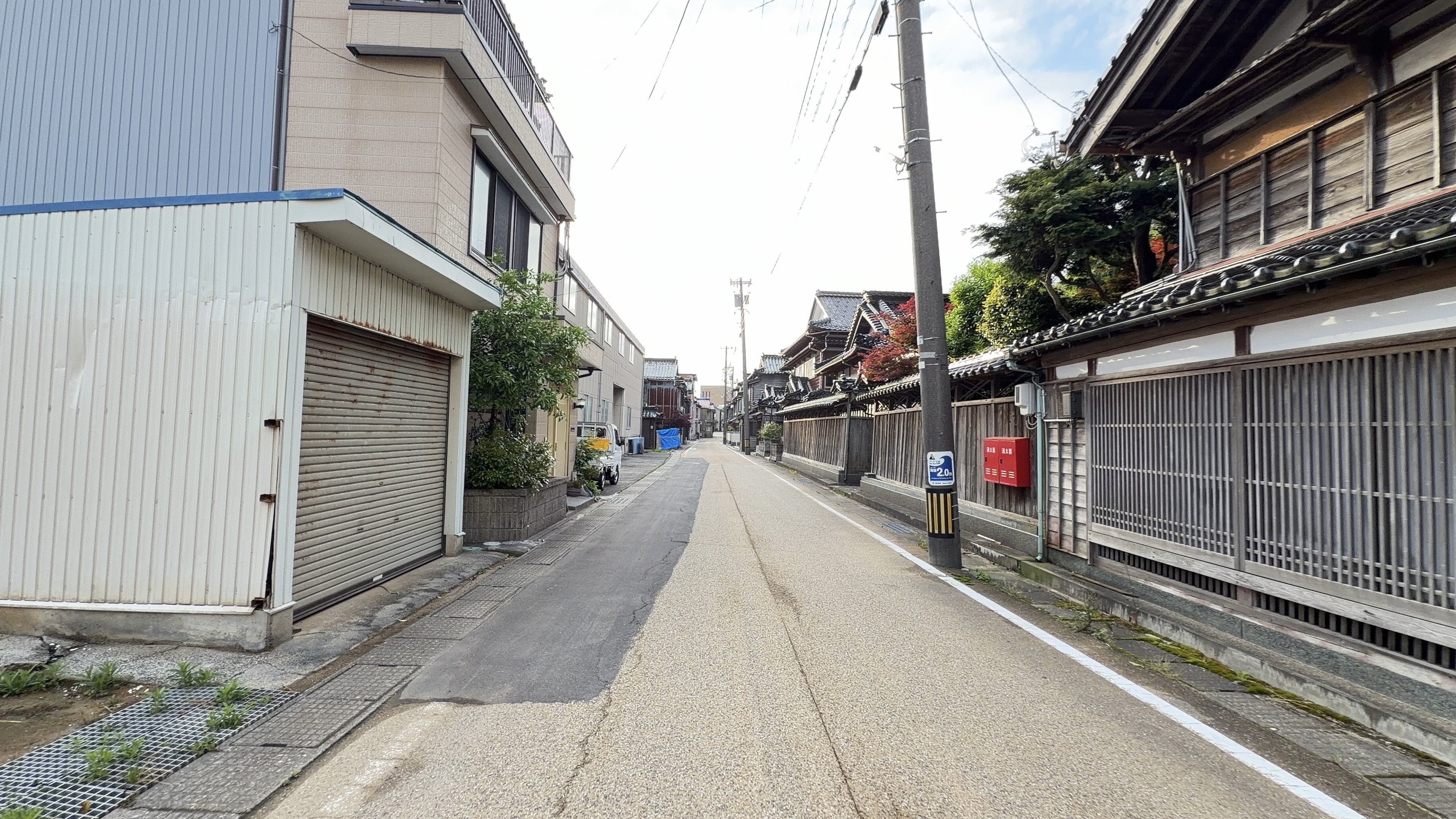 住宅街を通って戻る